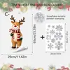 Adesivos de parede divertidos para animais de estimação com pernas longas e tema de Natal para quartos e salas de estar, Decorações de janela de Natal, Autoadesivos, Adesivos de vidro à prova d'água