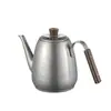 Tetera vintage de acero inoxidable, juego de té kung fu para exteriores, para hervir agua, para preparar té, tetera hecha a mano con filtro de té