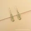 Aiwei Nuevo Producto Transfronterizo Colgante de Espécimen de Planta Pendientes de Gota de Agua de Resina Pendientes de Flores Secas Coloridos Joyería de Flores Reales