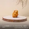 Versión Q Lindos Doce Animales del Zodiaco Pieza de Mano Madera Maciza Madera de Tuya Talla de Madera Animal Portátil Pequeño Adorno Wenwan de Mano