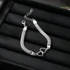 Novo conjunto de pulseiras com figura 8 infinito cravejado de diamantes, transfronteiriço europeu e americano, joias da moda em liga metálica simples retrô criativa, atacado
