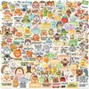 100 adesivos de animais em estilo cartoon doodle para decoração DIY de cadernos, celulares, malas e outros itens