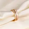 Anillo de Lujo Ligero de Moda Coreana Tendencia en Tiktok con Microincrustaciones de Diamante y Madreperla para Mujer con Acabado de Alta Gama Que No Se Desvanece