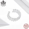 Evelle Original Hebilla de Oreja Única Plata Esterlina S925 Pendientes de Cuentas de Moda Simples Populares Europeos y Americanos para Niñas