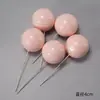 50 piezas de bola dorada bola plateada enchufe para decoración de pasteles bola de color bola bola bolas de oro accesorios para hornear de cumpleaños adornos