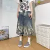 Shorts de mezclilla casuales de estilo americano para hombre, lavados vintage, frescos, corte recto holgado, pantalones de tres cuartos versátiles, marca de moda