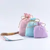 Bolsa de cosméticos de algodón y lino al por mayor bolsa de algodón bolsa de almacenamiento bolsa de embalaje para joyería se puede imprimir logo
