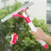 Q Limpiador Multifuncional con Rociador para Vidrio, Rasqueta, Limpiador de Espejo de Baño con Botella Rociadora Desmontable, Cepillo de Limpieza Fabricante