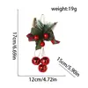 Nuevos accesorios colgantes de campana navideña, piña, fruta roja, lazo, decoración, adornos colgantes para árbol de Navidad, decoraciones de escena