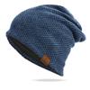Gorro de punto de explosión transfronteriza nuevo de invierno para hombre, gorro cálido de chenilla a cuadros para protección de orejas al aire libre