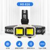 Farol de LED recarregável Amazon luz forte longa duração luz de campo à prova d'água montado na cabeça indução farol de pesca atacado