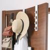 Gancho trasero de puerta de hierro creativo de cuatro ganchos de fila recta multifunción para puerta sin costuras, percha para ropa sin perforaciones, gancho para abrigo al por mayor