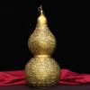 Adorno de Calabaza de Latón Gu Yunzhai Calabaza Hueca con Parte Superior Abierta de Ocho Trigramas con Tapa Abierta Hecha de Cobre
