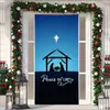 Cubierta de Puerta de Tela Elástica Cubierta de Puerta de Navidad Alegre Transfronteriza Tapiz Fondo de Tela de Regalo de Papá Noel para Fiesta Festiva