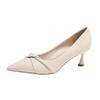 Zapatos de Tacón Estilo Francés para Mujer 2026 Nuevo Modelo Piel Suave Punta Fina Zapatos de Salón Tacón Fino Zapatos Mary Jane Mismo Estilo que los de Mamá Uva