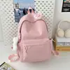 Mochila de Color Caramelo Fresca y Dulce de Nuevo Modelo Estilo Bosque de Alto Valor Estético para Estudiantes de Secundaria y Preparatoria, Bolso Ligero de Doble Hombro de Gran Capacidad