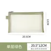 Estojo de Malha Transparente Bolsa de Papelaria Grande Capacidade Especial para Exame de Estudante Bolsa de Armazenamento de Material Escolar A6 Bolsa Dupla de Malha