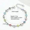 Pulsera Transfronteriza Ojo de Demonio Cruzado Europeo Americano de Oriente Medio Acero Inoxidable Moda Ojo de Aceite Goteante Joyería Personalizada Unisex