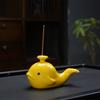 Rociador de agua ballena linda ballena soporte para incienso de línea cerámica quemador de incienso de línea para el hogar interior incienso decoración linda mascota de té portalápices soporte para palillos