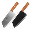 Faca de Cozinha com Cabo de Madeira Maciça Rosa Vermelha para Uso Doméstico, Faca Leve para Fatiar Carne para Mulheres, Afiada e Sem Desgaste, Faca de Cozinha de Dupla Finalidade para Picar e Fatiar