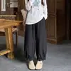 Pantalones bombachos casuales para mujer, nueva moda de otoño, holgados y adelgazantes, adecuados para figuras petite, con un diseño de pierna ancha tipo linterna y caída.
