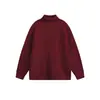 Moda Masculina Fengshe / Novo Suéter de Tricô com Gola Alta Outono e Inverno Masculino Retrô Japonês Cor Sólida Suéter Pulôver Estilo Casal Marca Tendência