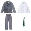 Fatos para Alunos do Ensino Primário e Secundário de Fronteira, Uniformes Escolares, Calças, Camisas, Saias, Uniformes Escolares Africanos Feitos Sob Medida, Fatos Cinzentos, Personalização Completa do Conjunto