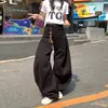 Pantalones de guadaña de nuevo estilo con un ambiente americano de alta gama, geniales, marca moderna unisex, jeans de guadaña casual de corte holgado