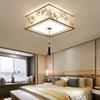 Nueva lámpara de techo de estilo chino redonda sala de estar dormitorio principal led cuadrada habitación antigua hogar simple estilo superbrillante