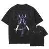 Camiseta Transfronteriza Aliexpress Sung Jin Woo Anime S - Solo - Camiseta Lavada Retro Plana