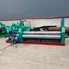 Máquina de dobrar chapas elétrica de três rolos, máquina cilíndrica para chapa de aço inoxidável, máquina de rolar horizontal pequena hidráulica elétrica