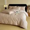 Conjunto de cama luxuoso e de alta qualidade, 60S, 100% algodão, jacquard em relevo, conjunto de quatro peças, capa de edredom 100% algodão, lençol de cama e conjunto de cama de três peças
