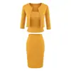 Conjunto de Verano 2026 Estilo Nuevo para Mujer Estilo Chica Caliente Cárdigan de Color Sólido Camiseta con Almohadillas en el Pecho + Falda de Cintura Alta