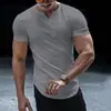 Transfronterizo 2022 Europeo y Americano Primavera y Verano AliExpress Amazon Nuevo Cuello en V Camiseta Casual para Hombre Top