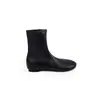 Mesmo estilo da Uva Mãe 2026 Inverno Aumento Oculto de Altura de 4cm~ Botas Curtas/Botas de Cano Médio Estilo Coreano Minimalista Bico Redondo Elástico Emagrecedoras