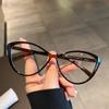 Nuevo Estilo Mismo que las Celebridades de Internet Marco de Gafas Forma de Triángulo Ojo de Gato Mariposa Spice Girl Se Puede Equipar con Marco para Miopía Domentum Luz Plana Anti-luz Azul