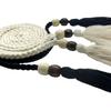 Trenza de algodón 4 cuentas de madera