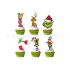 Decoraciones de Fiesta Temáticas del Grinch Verde, Banderines de Monstruo Peludo Verde, Platos de Papel, Servilletas de Papel, Vajilla Infantil para las Fiestas Navideñas