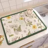 Mantel individual estilo americano, Mantel aislante del calor y absorbente de agua para encimera, Tapete escurridor de tierra de diatomeas para cocina, lavable, no requiere lavado, Posavasos, Protector de encimera
