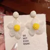 Flores de Verão em Plena Floração~ Brincos Florais Coloridos e Transparentes Estilo Férias para Mulheres, Brincos de Design Único para Fotos na Praia