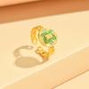 Nuevo Diseño Exclusivo Anillo Guofeng Explosivo Lujo Ligero Moda Mahjong Rojo Transportador de Fortuna Joyería de Apertura de Mahjong