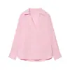 Moda Femenina Europea y Americana Transfronteriza Aliexpress Venta Caliente Elegante Camisa de Manga Larga Blanca con Cuello Ancho, Escote en V Profundo, Ligera, Holgada, Corte Ajustado