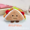 Colgante de Peluche Creativo de Sándwich Oversize Muñeco de Comida Chirriante Encanto para Bolso Llavero Decoración DIY