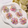 Macaron cor de doce cluster de contas flor de contas florzinha cluster de contas DIY tecelagem manual acessórios de cabelo brincos presilhas de cabelo acessórios de flor para sapatos