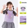 [Deportes] Conjunto de Verano Dudu's Kids' Clothing para Niñas: Pantalones Largos Anti-Mosquitos y Camiseta Linda para Niñas
