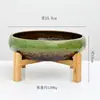 Macetas de Cerámica para Suculentas con Esmalte de Horno de Colores de 10 Pulgadas, Creativas para Interiores, Escritorio, Adornos de Bonsái, Macetas de Cerámica Transfronterizas para Jardinería