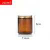 Taza de Vela de Vidrio de Gran Diámetro y Múltiples Especificaciones, Frasco para Velas Aromáticas, Portavelas para Decoración del Hogar, Tapa de Aluminio, Recipiente de Vidrio Ámbar para Velas