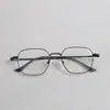 Gafas poligonales retro 0039 en color burdeos para mujer, estilo de negocios, titanio puro, montura de gafas ultraligera, gafas Dachengxiang