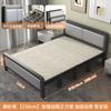 Cama plegable individual de hierro reforzado para alquiler de habitación, moderna, para adultos, para el almuerzo, cama doble sencilla de tablero duro.