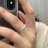 Saina Prata de Lei S925 Textura Papel Alumínio Personalizado Anel Aberto Feminino Estilo Japonês e Coreano INS Simples Estilo Frio Anel de Dedo Comida